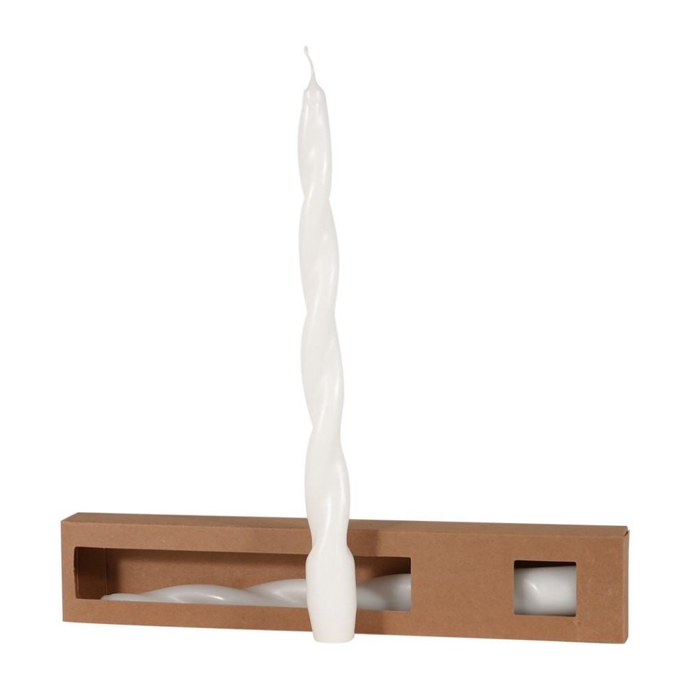 CANDELA SPIRALE H.290MM. D.20MM. BIANCA